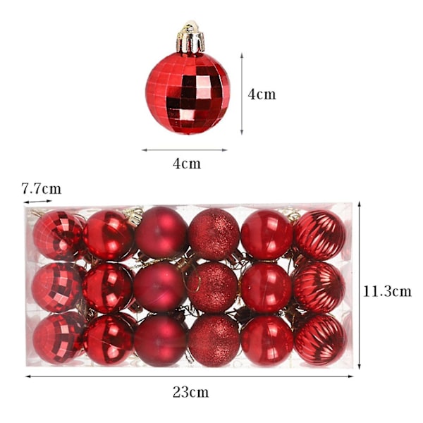 36 st 4 cm Plastjulkulor Pärlemor Matt Ljusformade, Roséguld Hy