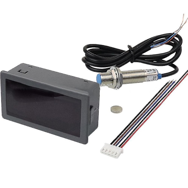 Digital LED-tachometer Rpm-hastighedsmåler + Hall-nærhedssensor Npn