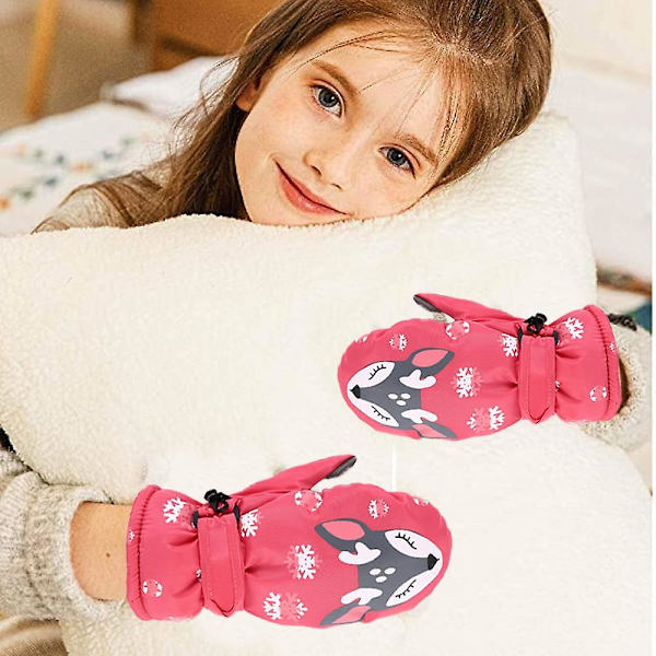 Barne vinter snøhansker baby boys vanntette skihansker jenter vindtette varme hansker Shape3
