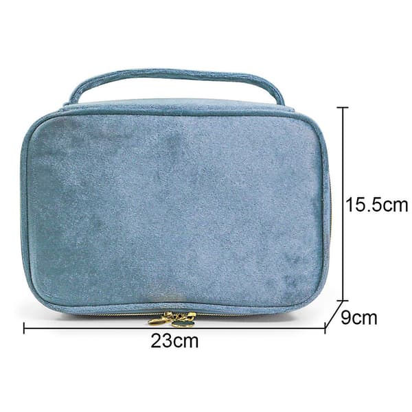 Makeup taske, rejse makeup organizer kosmetiske børste tasker Light blue
