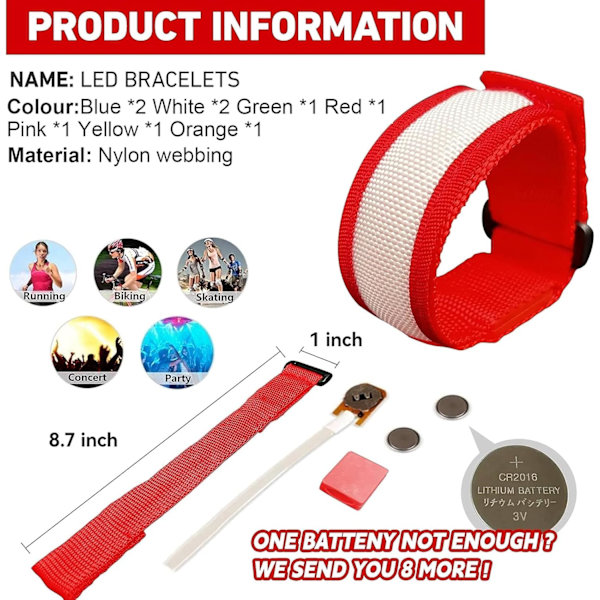 10 stycken LED-armband