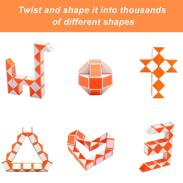 Terninglegetøj - 12 stk. magisk hastighedskube slangekubepuslespil magisk slangekube 3d Iq-legetøj til børn og voksne (tilfældig farve)