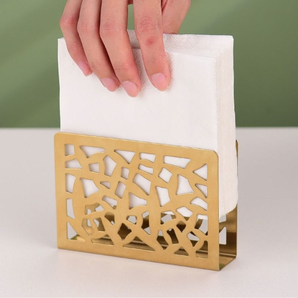 Servietholder i rustfrit stål - Vertikal servietholder gold style 2-style 2