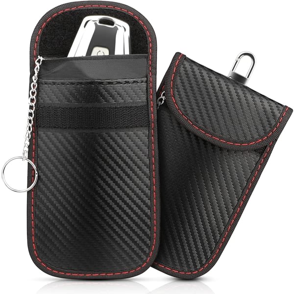 Faraday taske til bilnøgler, 2-pak RFID-signalblokeringstaske