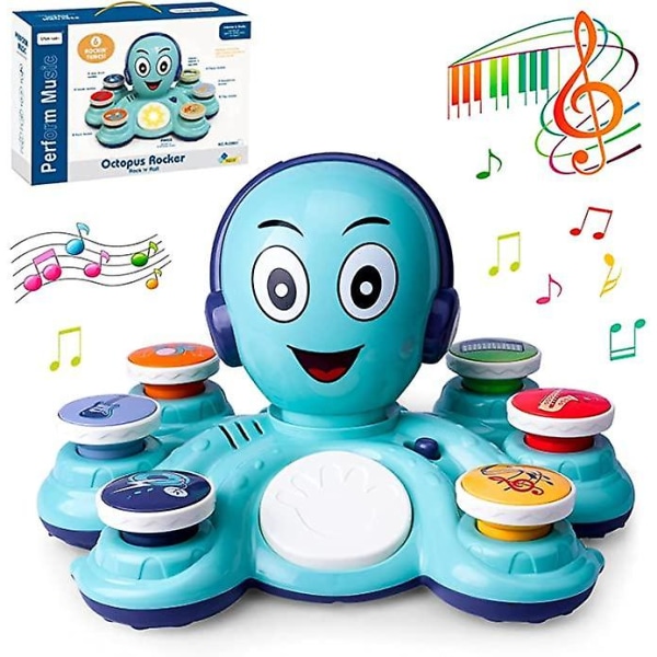 Lära bläckfisk musik Pedagogiska leksaker för småbarn och tidig barndomsutveckling Blue