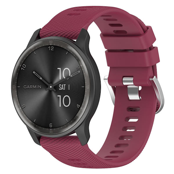 Silikoninen kellon ranneke Garmin Venu 2:lle Wine Red