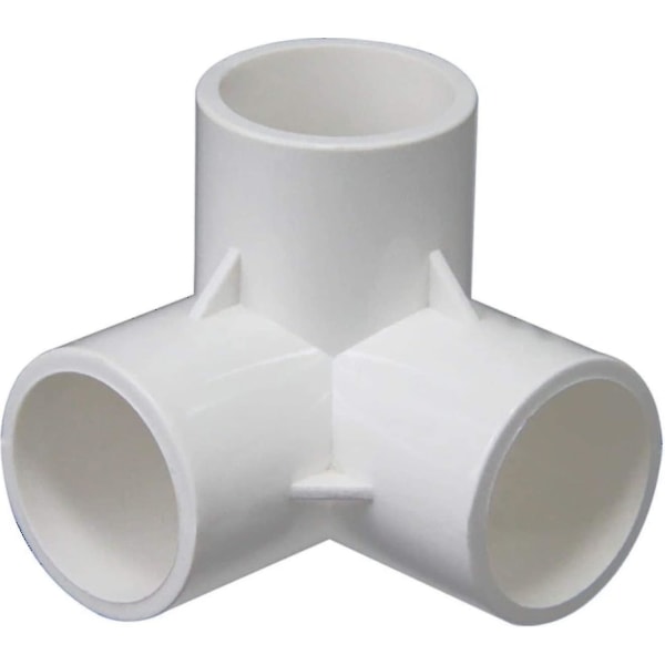 3-suuntaiset PVC-liittimet PVC-putkiliittimet, kolmiulotteiset liittimet, huonekaluliittimet, kasvihuoneen runko (32mm, 4kpl) (hy)