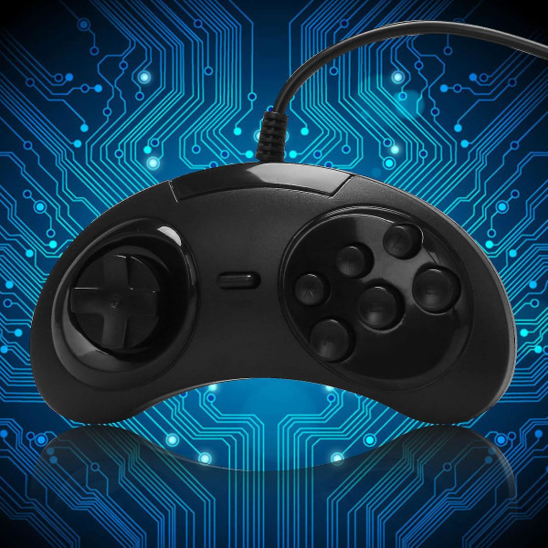 Gamepad Wired 6-key Usb Game Controller Joypad För / Pc / 2 Y1301 / Drive Svart Plast Hy