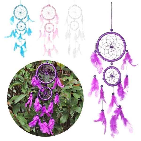 Dream Catcher Feather Weave purple