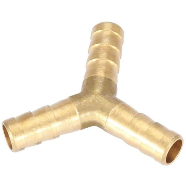 4 stk. 8 mm 3-vejs Y-formet messing-modhageforbindelse, T-fitting til luft-, gas- og vandforbindelser