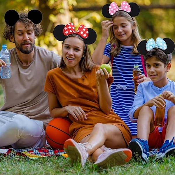 4 stk Mickey Mouse-ører Hodebånd Nyhet Tilbehør Feriefest Bursdagsfest Cosplay Tilbehør for Voksne/Barn