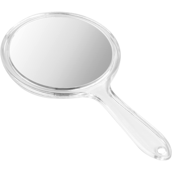 Håndholdt spejl dobbeltsidet spejl 1X/3X forstørrende makeup spejl rundt håndholdt med håndtag