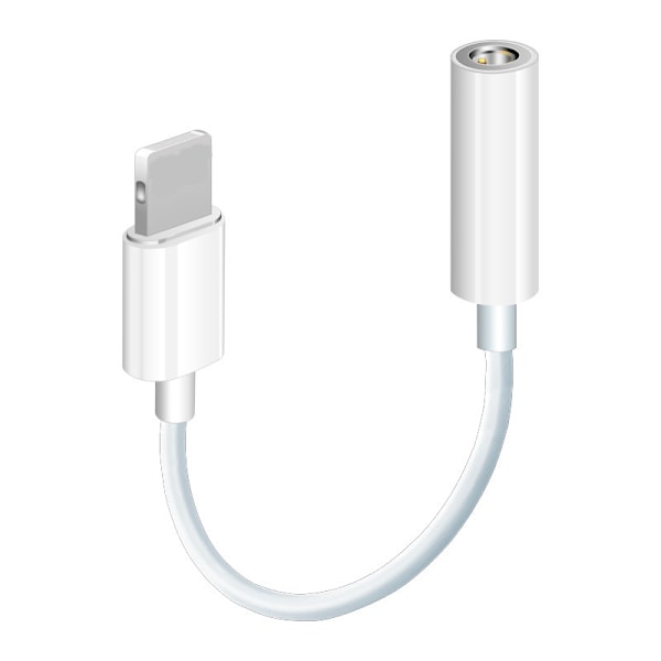 Lightning till 3,5 mm hörlursuttag Adapter, Adapter iPhone Hörlurar, med iPhone 14 13 12 11 XR XS Max X 8 7 6 Stödjer alla iOS