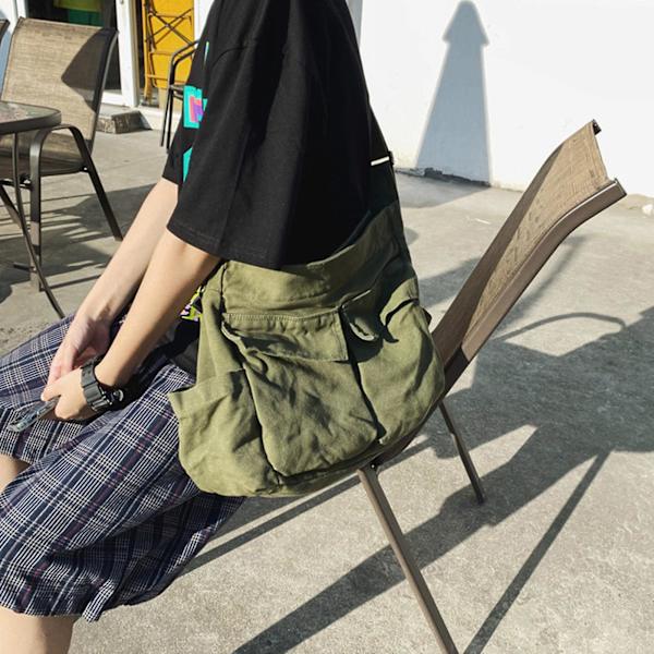 Klassisk unisex-budväska, vattentätt material och iögonfallande design Green