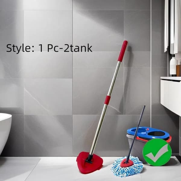 1 stk. Spin Mop Skrubbebørstehode 2 Tank System, Trekantet Hard Børste Erstatningshode
