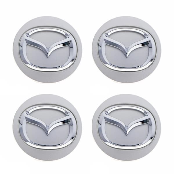 4-pakning - Mazda Senterkopper / Navkapsler - 65 55 mm - Sølv
