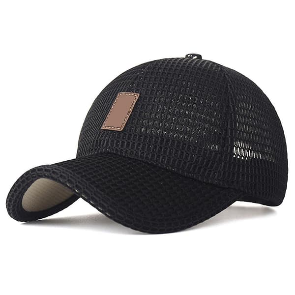 Sommar Mesh Sport Basebollkeps Solskydd Mössa Black