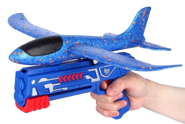 Leksaksflygplan, kastglidflygplan frigolit flygplan katapult pistol barnleksaker,