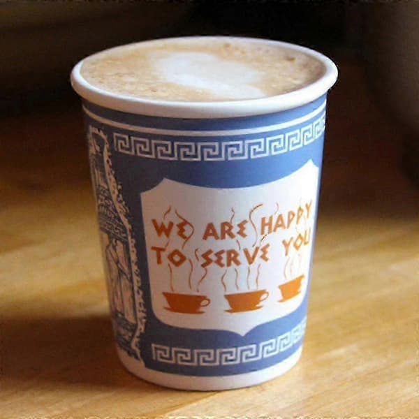 Vi är glada att servera dig porslinskaffemugg New York ikonisk pappersmuggskaffemugg Small