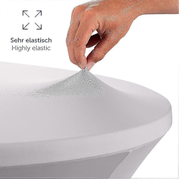 Eleganta Antracit Stretchöverdrag Bar Bordsöverdrag för Bistrobord White 80   2 Set