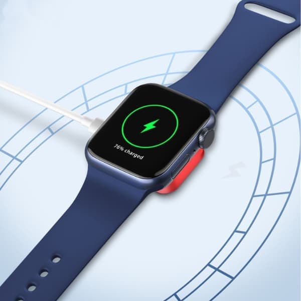 pc Sølvfarvet 2-i-1 til Apple Watch Oplader - Bruges med USB-C/iPhone Opladerkabel, Apple