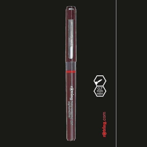 5 kpl/erä Rotring Tikky Graphic Pigmented Ink 0,1/0,2/0,3/0,4/0,5/0,7/0,8mm Kertakäyttöinen Liner Pen graafiseen suunnitteluun - Art Markers - 04mm