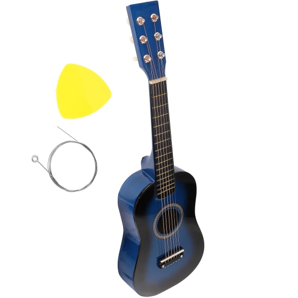23-tommers folkeakustisk gitar Nybegynnermusikkinstrument 6-strengs gitar (blå) Blue 59.00X19.00X5.90CM