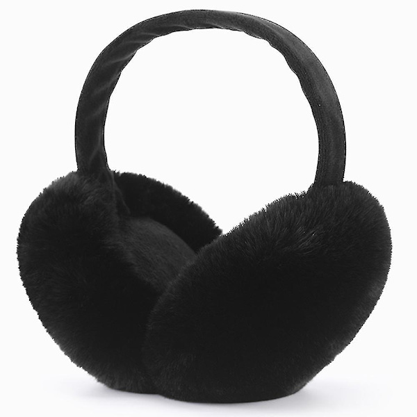 Vinter Varma Och Söta Öronvärmare Öronmuffar, Fällbara Öronmuffar Black