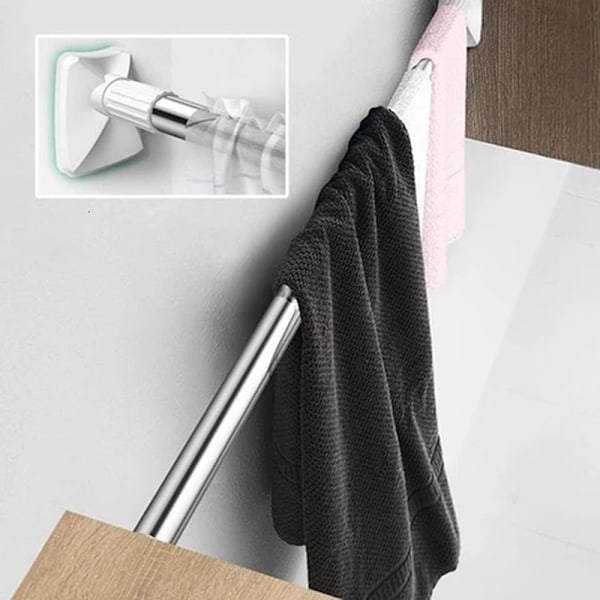 50-120 cm Hållbar Teleskopisk Klädstång Förlängbar Gardinstång i Rostfritt Stål Enkel Installation för DIY-Utrymme
