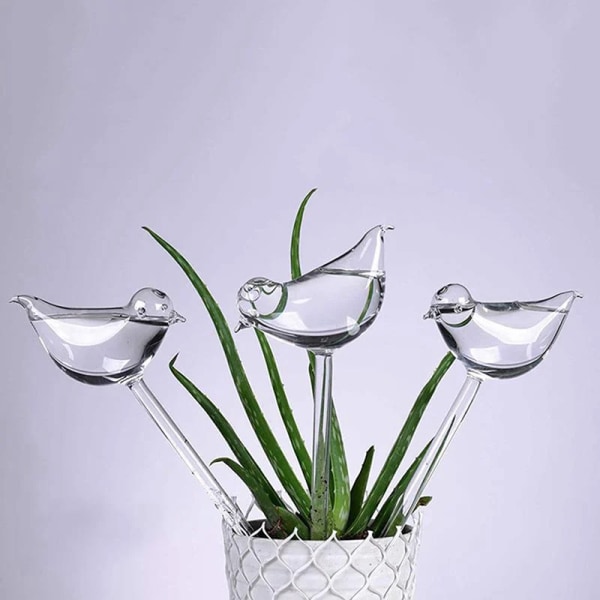 Fågelformad växt självbevattningsglasklot Glass