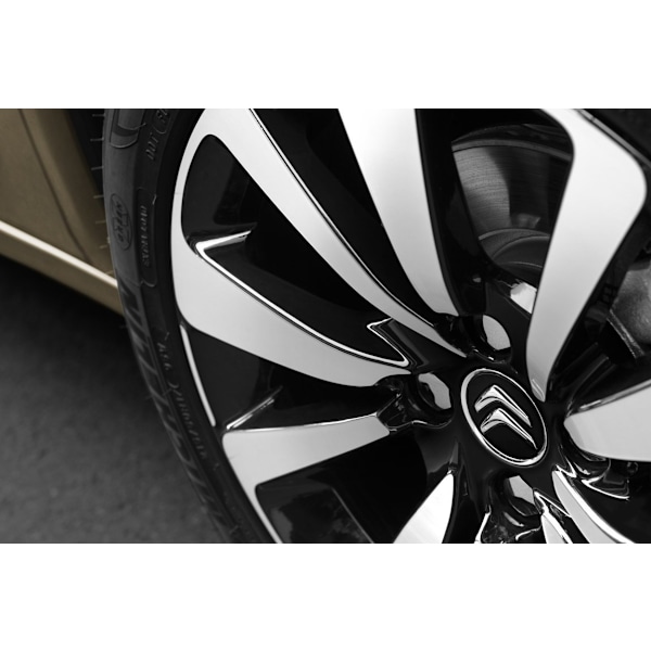 4-Pakning - Citroën Sentrumskapsler / Hjulkapsel Emblem - Bil 90 60mm - Svart