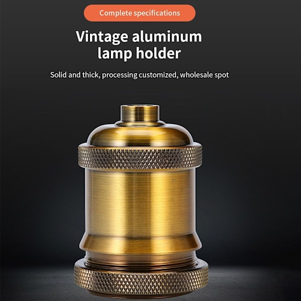 Glödlampshållare Industrilampa Tillbehör Antik Vintage Retro Edison ES E27 Fitting Bronze