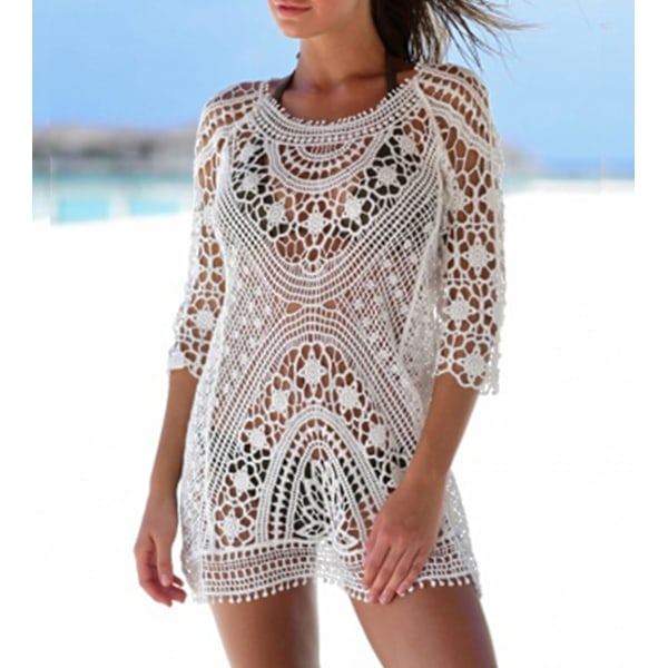 Dame Strandkjole Rygløs Bikini Cover Up-X71-