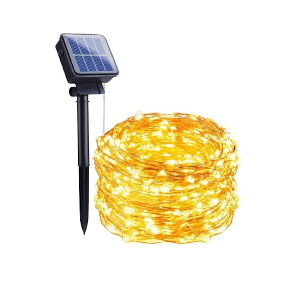 LED ljusslinga med solcell 10 meter 2-pack