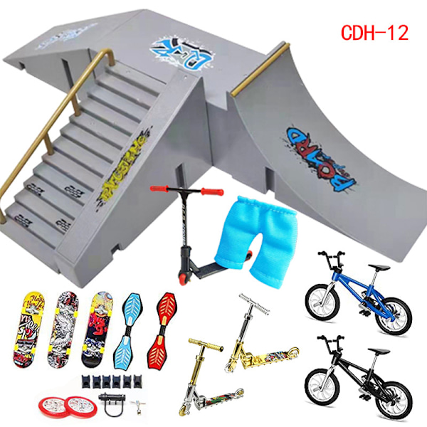 Finger Skateboard Rampe Sæt Skatepark Sæt Dekoration-X72-