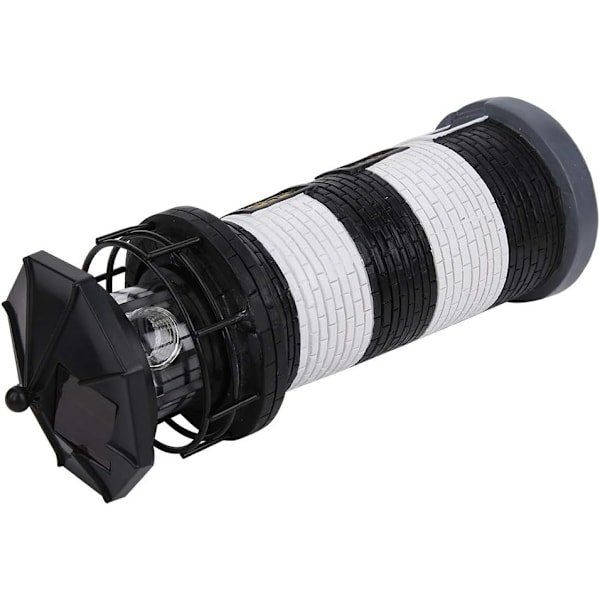 Pyörivä LED-aurinkomajakka, musta ja valkoinen -X71-