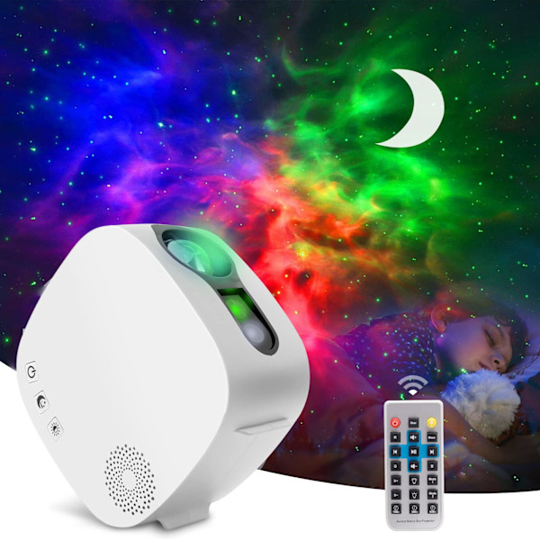 Stjärnhimmel Projektor, 4 i 1 360° Roterbar Nebulosa Mån Projektor-X71-