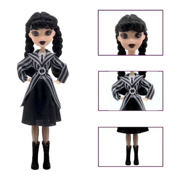 Wednesday-nukke ja tarvikkeet, Addams Family -keräilyesine Thingin ja repun kanssa -FQ2-
