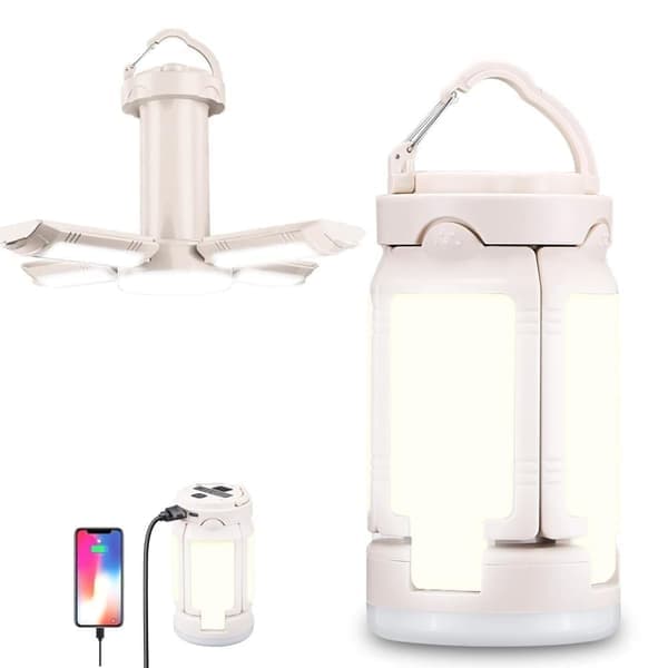 Foldable Camping Lantern - 4000LM Rechargeable Emergency Light | 6 Light Modes, IPX4 Water Resistant | For Hiking, Emergencies & Storms