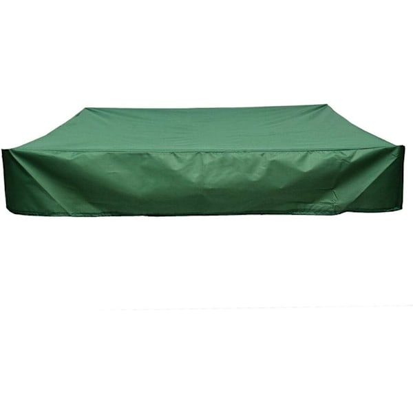 Sandkasse Trekk Vanntett Støvtett UV-beskyttelse Firkantet Trekk med snøring for sandkasse, leker og møbler grønn green 120*120*20cm