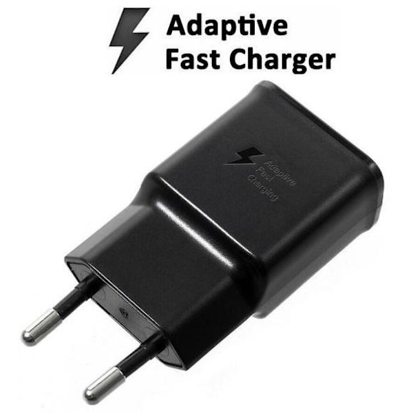 Samsung Original Hurtiglader EP-TA200 USB A, Sort, Bulk