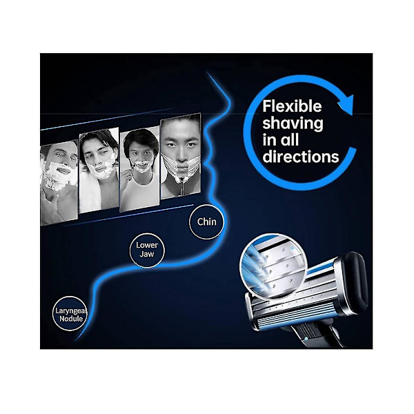 24 stk. barberbladrefiller, manuelle Mach 3 barberbladrefiller for Mach 3 herrebladrefill-FQ1-