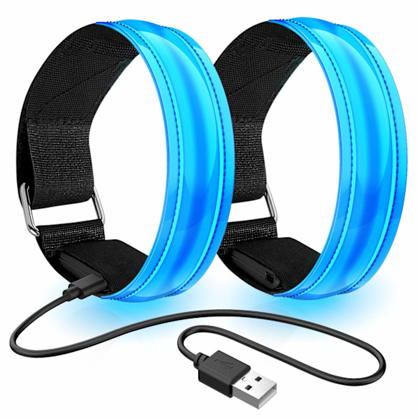 Uppladdningsbart LED Armband, Hög Synlighet LED Löparlampor-X71-