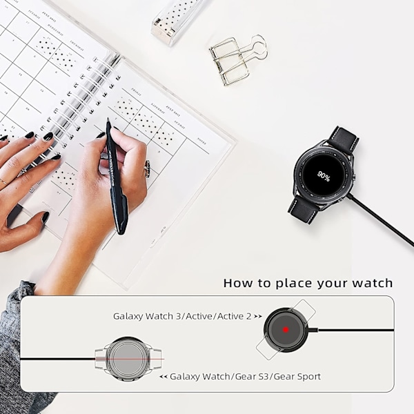 Smartwatch-opladerkabel til Samsung Galaxy Watch 5 Pro/5 BE/5/4 Classic/4/3/2 Galaxy Watch Active