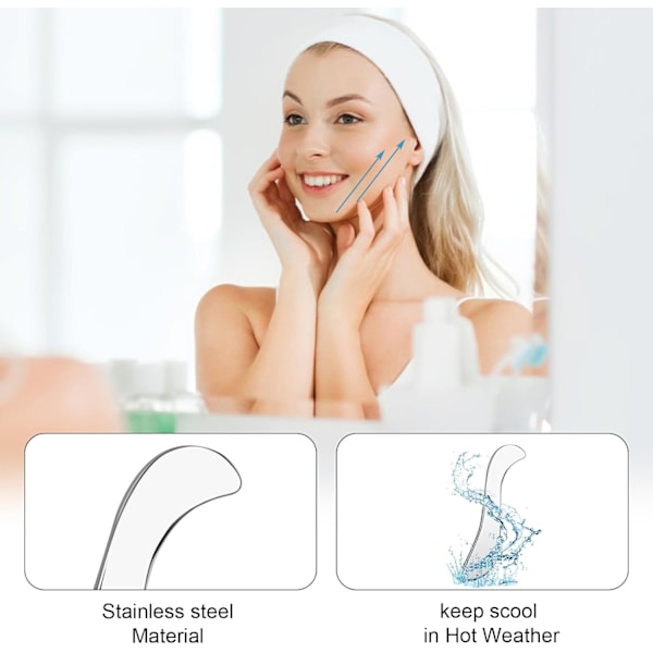 Gua Sha Rustfritt Stål Gua Sha Massasjeverktøy Gua Sha Skrape Grade Fase