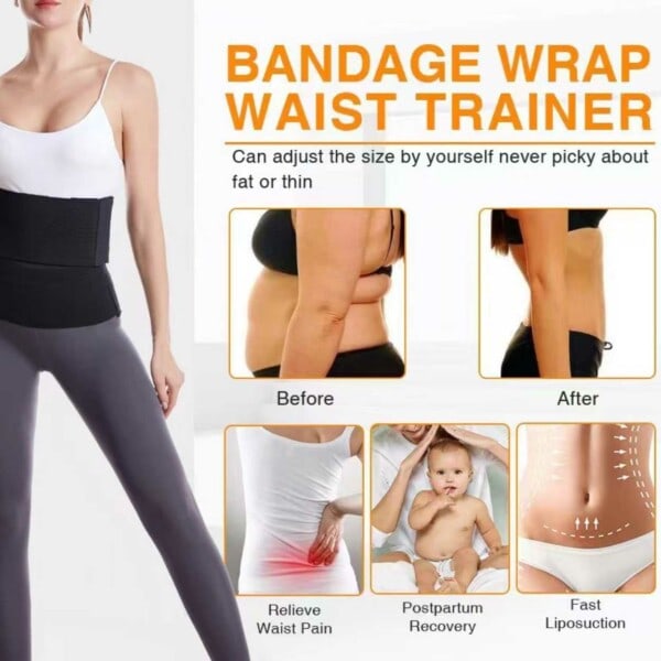 Free Size Shapewear Midjetränare - Midjespännare 4m svart