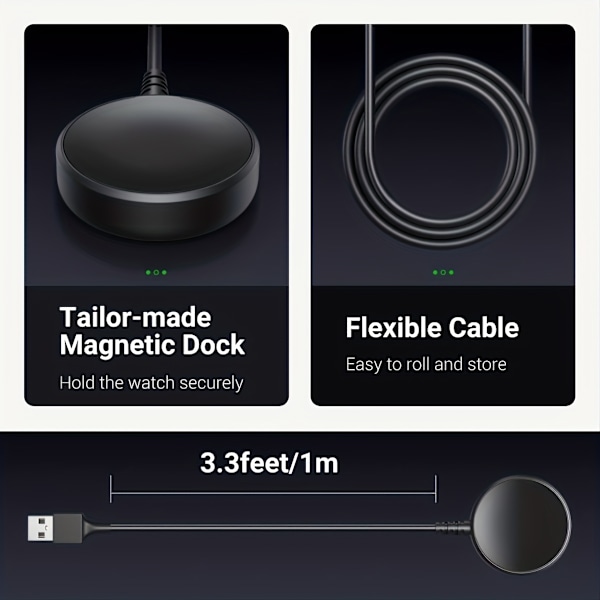 Smartwatch-opladerkabel til Samsung Galaxy Watch 5 Pro/5 BE/5/4 Classic/4/3/2 Galaxy Watch Active
