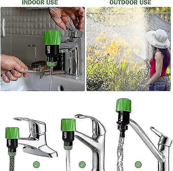 Kitchen Garden Watering Faucet Hose Pipe Quick Connector Adapter Tool, Universal Faucet Connection Adapter Kitchen Pipe Joint Coupling Boris