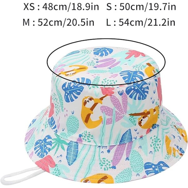 Solhatt Baby Pojkar Barnhatt Sommarhatt Flickor (Vita Löv)-X71-