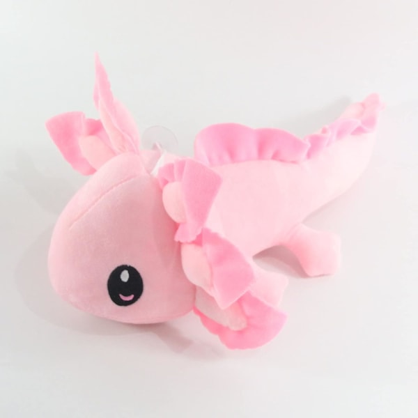 Kawaii Axolotl-pehmolelu Pehmeä Pehmoeläin Vaaleanpunainen Keltainen Axolotl Kuusikulmainen Dinosauruksen Pehmolelu Nukkekodille 35cm (Vaaleanpunainen)